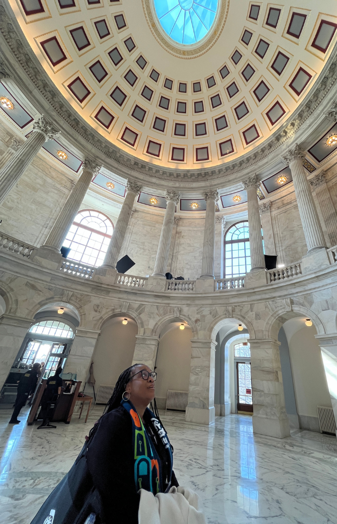 Habitat Homeowner Rae in the Rotunda on Capitol Hill