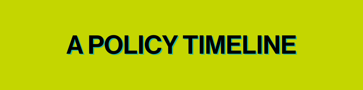 A policy timeline