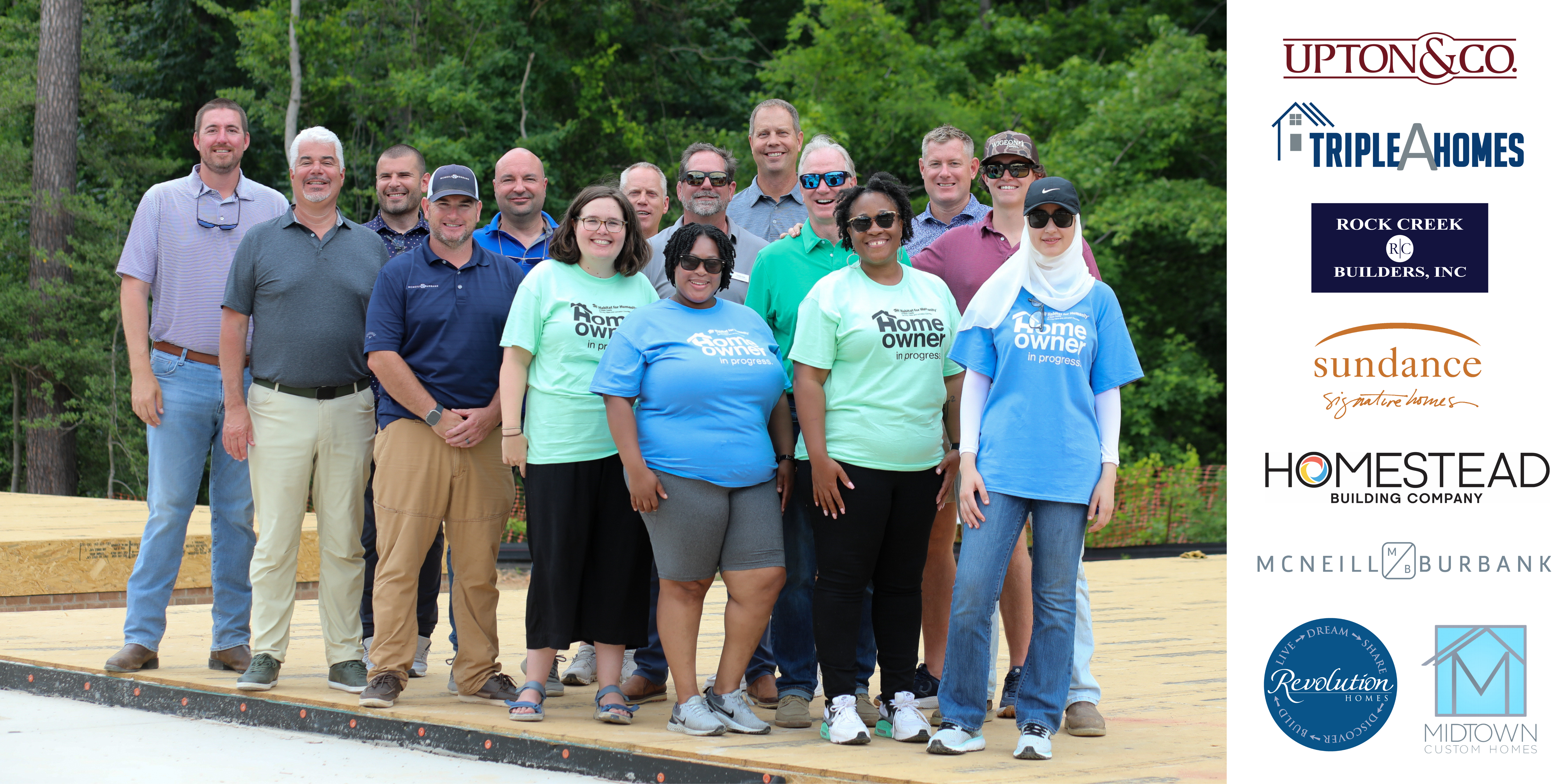 Group picture of builders and homebuyers participating in home builders blitz 2024