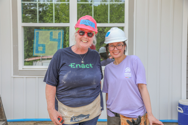 Enact Volunteers with Pride Shirt