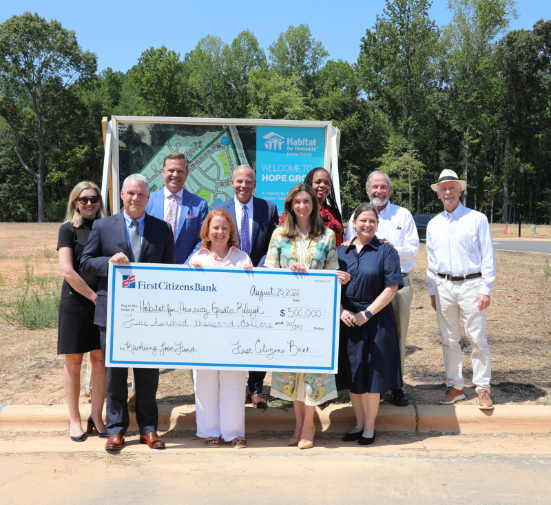 First Citizens' Check Presentation